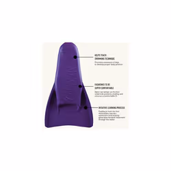 Children's Booster Swim Fin, Purple, Size 6 - 8 UK