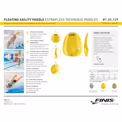 Finis Agility Paddle Floating Yellow