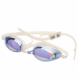 Finis Lightning, Men, Blue, Mirror, Blue, Mirror, Polycarbonate, White, Silicone