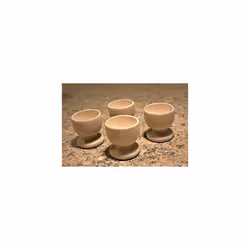 Wooden Egg Cups Boiled Egg Holder Easter Egg Cup Set of 4 DIY Unfinished Wood Decor Kids Arts and Crafts Easter Toy Beach Wood Egg Holder