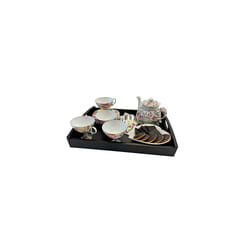 Wooden Serving Tray - Stylish Decorative Tray - Great as Dinner Tray Breakfast Tray or Tea Tray - Serving Tray with Handles 16x12x2.25" | 40x30x6cm