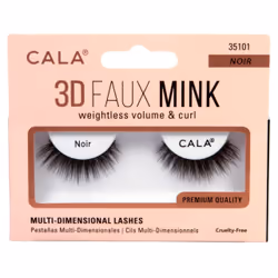 CALA 35101, Strip lashes, Black, Women, Step 1: Apply a small amount of CALA® Lash Adhesive for 30-60 seconds (sold separatel ...