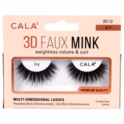 CALA 35112, Strip lashes, Black, Women, Apply a small amount of CALA® Lash Adhesive for 30-60 seconds (sold separately) along ...