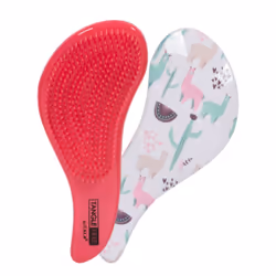CALA 66852, Adult, Paddle hairbrush, Pink, White, Image, Plastic, Plastic