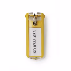 Durable Key Clip, Yellow, 25 mm, 68 mm, 6 pc(s)