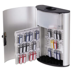 Durable 196823 Key Box Plus  54-Key  Brushed Aluminum  Silver  11 3/4 x 4 5/8 x 15 1/2 (DBL196823)