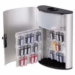 Durable 196823 Key Box Plus  54-Key  Brushed Aluminum  Silver  11 3/4 x 4 5/8 x 15 1/2 (DBL196823)