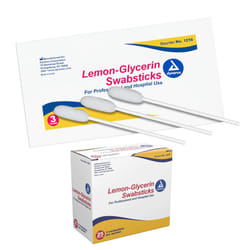 Dynarex Lemon-Glycerin Swabsticks  Pleasant Tasting Cotton Swabs that Gently Soothes and Refreshes Dry Mouth  3 Oral Swabsticks per Packet  1 Box of 7