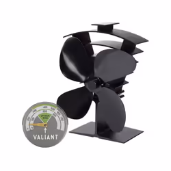 Valiant Premium IV Stove Fan and Magnetic Green Thermometer Twin Pack