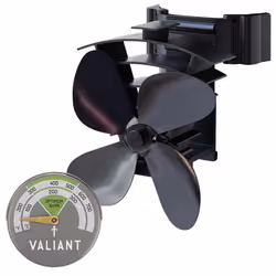 Valiant Magnetic Flue Pipe Stove Fan and Thermometer