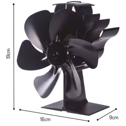 6 Blade Stove Fan and Magnetic Thermometer