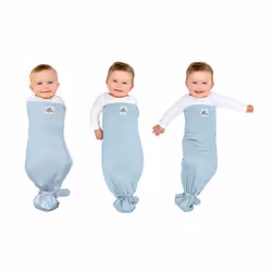 The Ollie Swaddle - Helps to Reduce The Moro (Startle) Reflex - Made from a Custom Designed Moisture-Wicking Material (Sky)