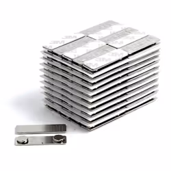 50 Pack - Magnetic Name Badge Tag Fastener Backing with Adhesive