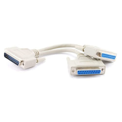 CablesOnline 8 inch DB25 Parallel Male/Dual Female Y-Splitter Printer