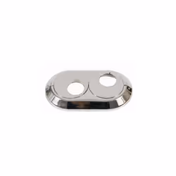 Double Pipe Cover Chrome PVC Radiator Plastic Water Collar Rose - 22mm