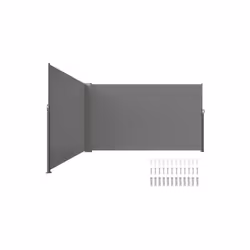 Vevor ZYPF160X600CMGY01V0 63 x 236 in. Retractable Side Awning, Gray
