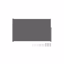 Vevor ZYPF160X300CMGY01V0 63 x 118 in. Retractable Side Awning Full Aluminum Rust-Proof Outdoor Privacy Screen, Gray