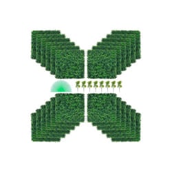 Vevor MLCZWQ24PC20X2001V0 20 x 20 in. Hedge Wall Panels Artificial Grass Backdrop Wall Artificial Boxwood Panel - 24 Piece