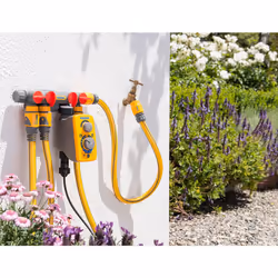 HOZELOCK - Multi-Tap Connector 4-Way Watering : Ideal for Creating 4 Circuits on a Single Tap, Independent Flow Valve for Each Outlet