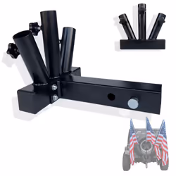 GOORIDA Triple Hitch Flag Pole Holder for Truck  Fits Standard 2"" Tra