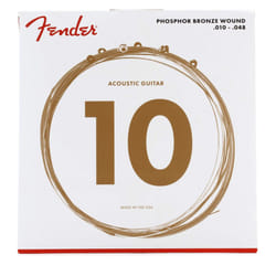 Fender Phosphor Bronze Acoustic Guitar Strings  Ball End  60XL .010-.048