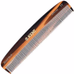 Kent 7T Handmade All Fine Tooth Pocket Comb for Men Hair Comb Straightener for Everyday Grooming Styling Hair Mustache and ...