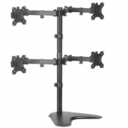 VIVO Quad 13 to 30 inch Monitor Free-Standing Mount Fully Adjustable Desk Stand Holds 4 Flat or Curved Display Screens STA ...