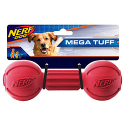 Nerf Dog Barbell Chew Dog Toy  Large  Red Medium