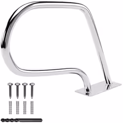 FibroPool Stainless Steel Pool Handrail with Easy Mount Base Plate for In Ground Pools Outdoor Railing for Decks Rust-Proof ...
