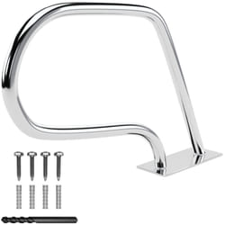 FibroPool Stainless Steel Pool Handrail with Easy Mount Base Plate for In Ground Pools  Outdoor Railing for Decks  Rust-Proof Grab Accessories for Swi