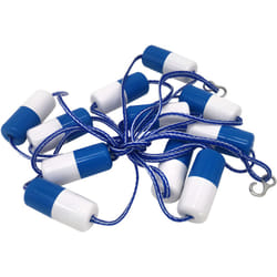 FibroPool Floating Pool Safety Rope  22 Foot  Adjustable Length Lane Divider with Hooks for Swimming Pools  Equipment to Divi