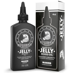 Bossman Beard Oil Jelly (4oz) - Beard Growth Softener  Moisturizer Lotion Gel with Natural Ingredients - Beard Growing Product (Naked Scent)
