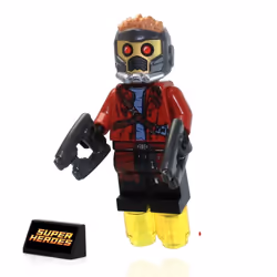 LEGO Marvel Super Heroes Guardians Of The Galaxy Minifigure - Star Lord (with Helmet and 2 Blasters)