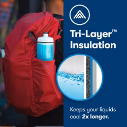 Polar Bottle - Sport Insulated 24oz Nimbus  Seaside Blue & Yellow - Leak Proof Water Bottles Keep Water Cooler 2x Longer than a Regular Reusable Water