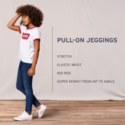 Levi's Girls' Big Skinny Fit Pull On Jeggings  Sweetwater  14