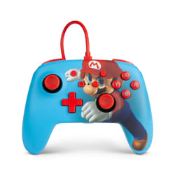 PowerA Enhanced Wired Controller For Nintendo Switch – Mario Punch Multicolour USB Gamepad Analogue / Digital