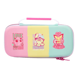 PowerA NSCS0125-01 portable game console case Cover Nintendo Felt, Rubber Green, Pink, Yellow