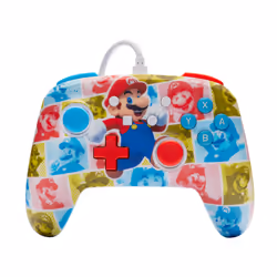 PowerA Enhanced Wired Controller for Nintendo Switch - Mario Hero Reel, Gamepad, Nintendo Switch, Nintendo Switch OLED, D-pad ...