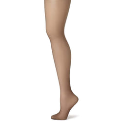 Hanes Silk Reflections Control Top Sheer Toe Silky Sheer Pantyhose  Barely Black  Size AB (Pack of 6)