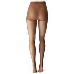 Hanes Women's Silk Reflections Control Top Pantyhose Sheer Toe 717-Multiple Packs Available  Barely There 6-Pack  E-F