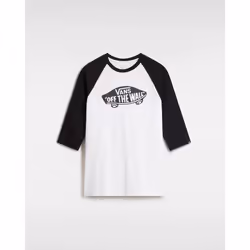 Vans Off The Wall 3/4 Sleeve Raglan T-Shirt White - X-Small