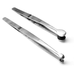Set of 2 Tweezers Bead  Pearl Holding Tips Hollow Round Shape Jewelry Crafts