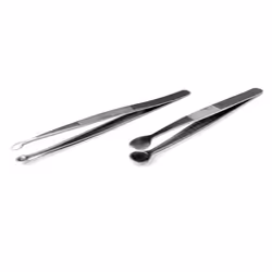Set of 2 Tweezers Bead  Pearl Holding Tips Hollow Round Shape Jewelry Crafts