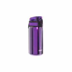Ion8 Leak Proof Kids' Water Bottle, Stainless Steel, 400ml - Purple