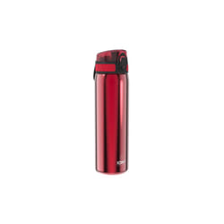 Ion8 Leak Proof Slim Water Bottle, Stainless Steel, 600ml - Red