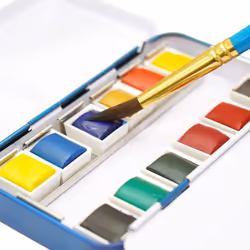 PHOENIX Artist Grade Watercolor Paint Set - 12 Colors Half Pans Palette Quality Pigment Watercolor Travel Set Portable Tin Box for Adults  Professiona