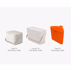 Joseph Joseph Intelligent IW2 Bin Liners Custom Fit Bags for Food Waste Caddy 1 Gallon / 4 Liter 100% Compostable  50 Count (Pack of 1)  Clear