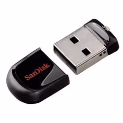 SanDisk Cruzer Fit 32GB, 32 GB, USB Type-A, 2.0, Cap, Black