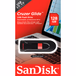 SanDisk Cruzer Glide USB flash drive 128 GB USB Type-A 2.0 Black, Red - Additional view 6