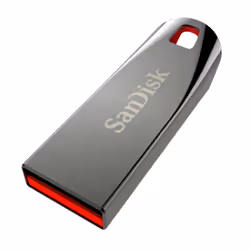 SanDisk Cruzer Force, 32 GB, USB Type-A, 2.0, Capless, Password protection, Chrome